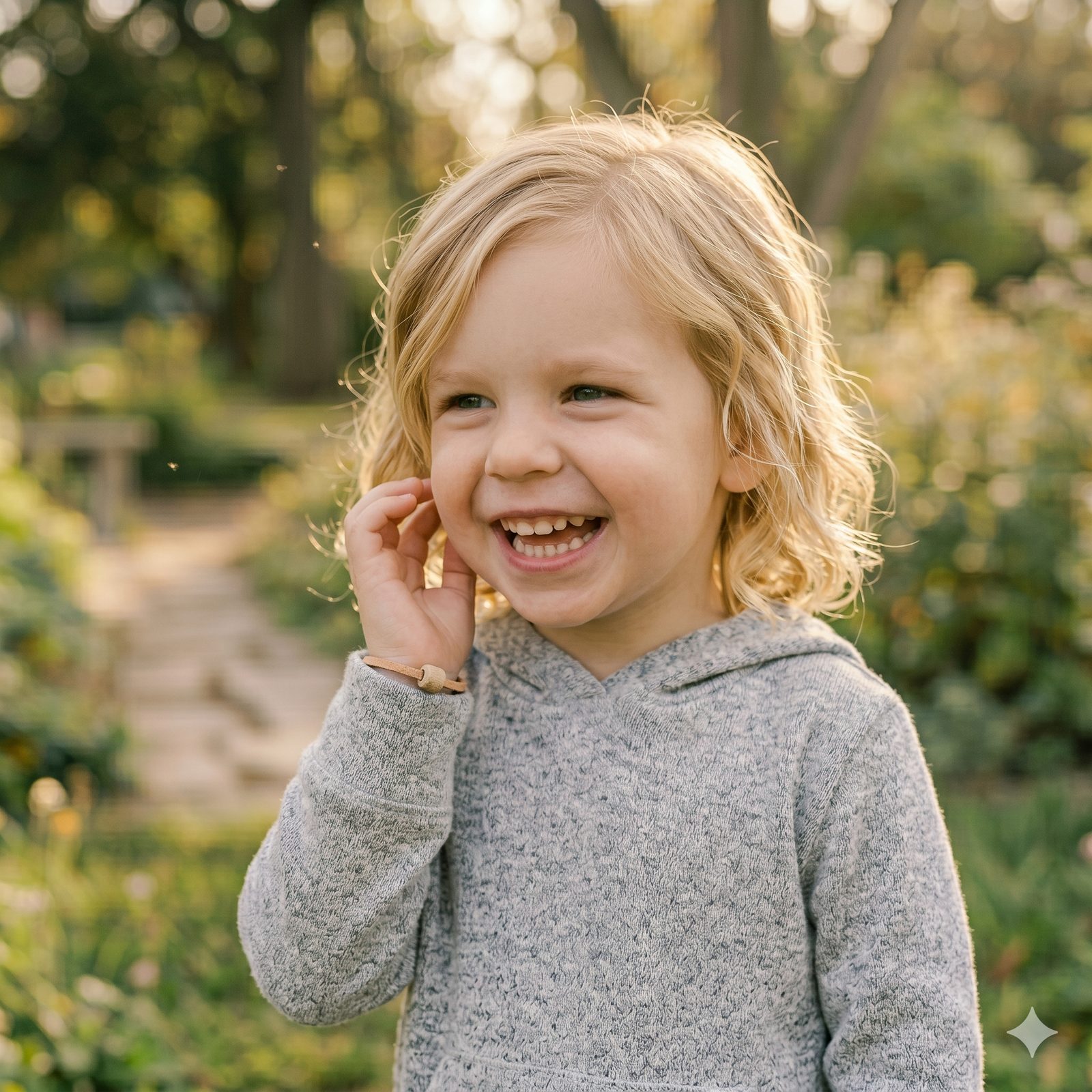 Happy young child with a big smile